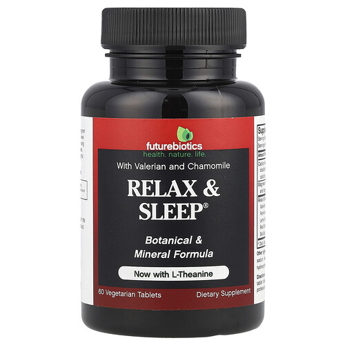 フューチャービオティック Futurebiotics, L-テアニン配合、Relax & Sleep®、植物性タブレット60粒