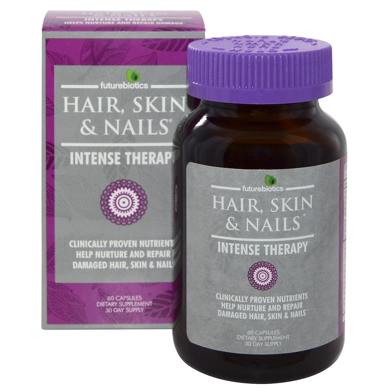 FutureBiotics, Hair, Skin & Nails, Intense Therapy, 60