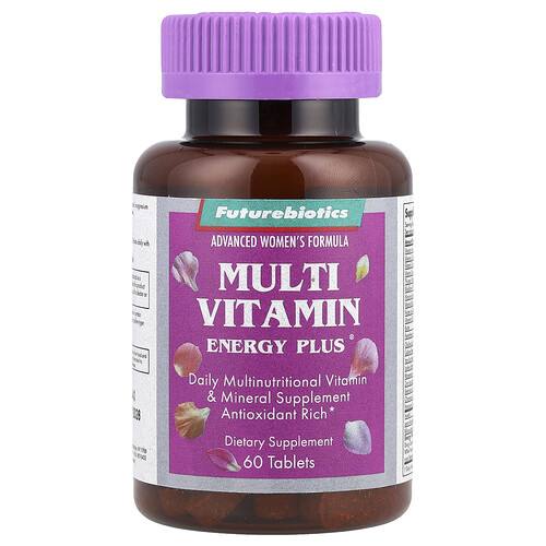 フューチャービオティック Futurebiotics, アドバンストウィメンズフォーミュラ、Multi Vitamin Energy Plus（マルチビタミンエネルギープラス）、タブレット60粒