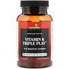 FutureBiotics, Vitamin K Triple Play, 60 Capsules