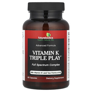 Futurebiotics, Vitamina K Triple Play™, 60 cápsulas