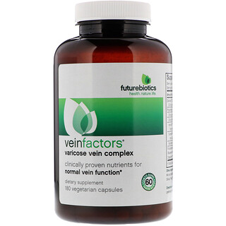 FutureBiotics, VeinFactors, complejo para varices, 180 cápsulas vegetarianas