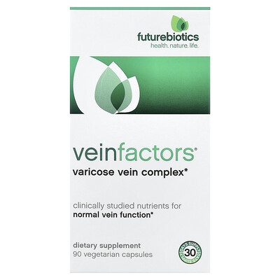 Futurebiotics, VeinFactors®, Complejo para el tratamiento de las várices, 90 cápsulas vegetales