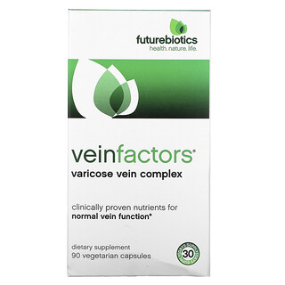 FutureBiotics, VeinFactors, Complejo para Venas Varicosas, 90 Cápsulas Vegetales