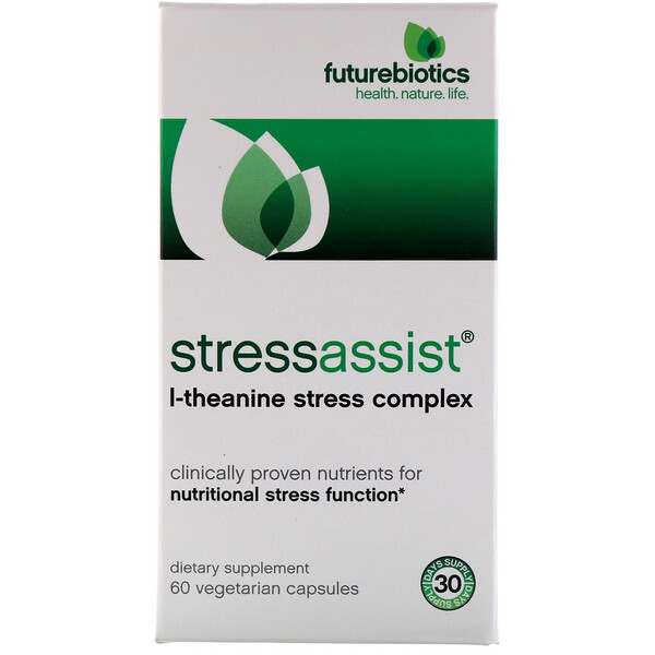 FutureBiotics‏, Stressassist, L-Theanine Stress Complex, 60 Vegetarian Capsules