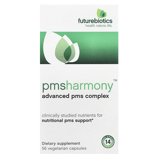 Futurebiotics, PMSHarmony™, Complexe avancé pour atténuer le SPM, 56 capsules végétariennes