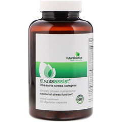 FutureBiotics, StressAssist，L-茶氨酸緩解壓力複合物，120粒素食膠囊