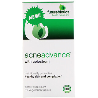 FutureBiotics, Acne Advance with Colostrum, 90 Vegetarian Tablets