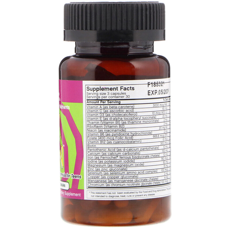 FutureBiotics, M.V. Teen Мультивитамины для Подростков 90 капсул - iHerb