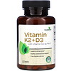 FutureBiotics, витамины K2 + D3 с витамином K2 в виде MK-7, 120 капсул