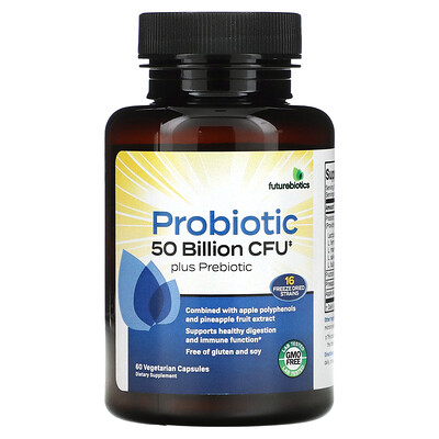 

Futurebiotics, Probiotic Plus Prebiotic, 25 Billion CFU, 60 Vegetarian Capsules