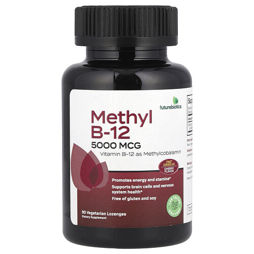 Futurebiotics Methyl B-12, Cherry, 5,000 mcg, 90 Vegetarian Lozenges