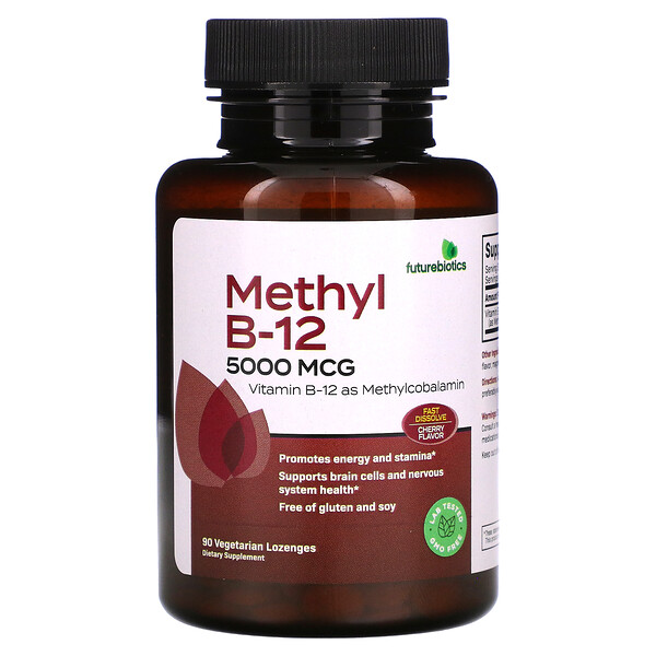 Methyl B-12, Cherry, 5,000 mcg, 90 Vegetarian Lozenges