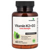 Vitaminas K2 y D3, Concentración extra, 60 cápsulas