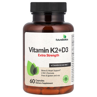 Futurebiotics, Vitamines K2 et D3, Extrapuissantes, 60 capsules