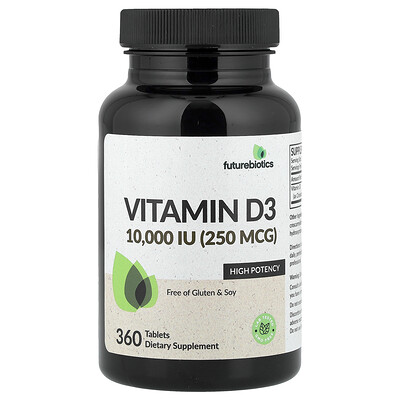Product Image for Futurebiotics, Vitamin D3, 250 mcg (10,000 IU), 360 Tablets