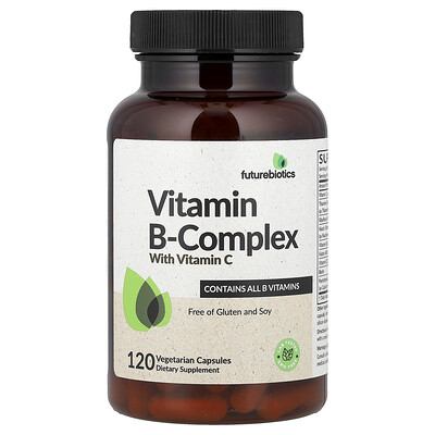 Product Image for Futurebiotics, Vitamin B-Complex with Vitamin C, 120 Vegetarian Capsules