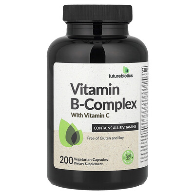 Product Image for Futurebiotics, Vitamin B-Complex with Vitamin C, 200 Vegetarian Capsules