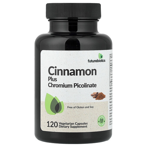 Futurebiotics, Cinnamon Plus Chrom Picolinate, Zimt plus Chrompicolinat, 120 pflanzliche Kapseln