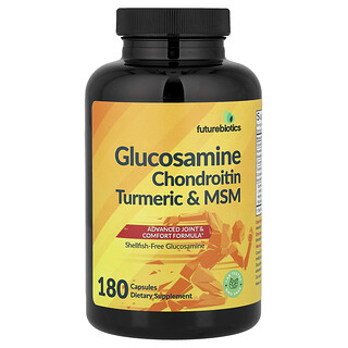 Futurebiotics, глюкозамин, хондроитин, куркума и МСМ, 180 капсул