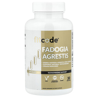 fitcode, Fadogia Agrestis, 600 mg, 30 Count