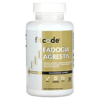 fitcode, Fadogia agrestis, 600 mg, 30 unidades