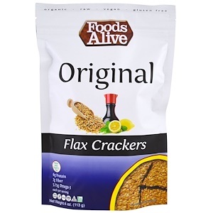 Фудс Алайф, Flax Crackers, Original, 4 oz (113 g) отзывы