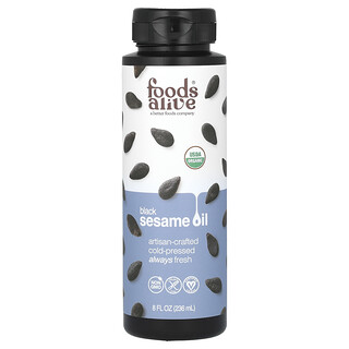 Foods Alive, органічна олія чорного кунжуту, 236 мл (8 рідк. унцій)