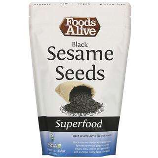 Foods Alive, SuperFood，有機黑芝麻籽，12 盎司（338 克）