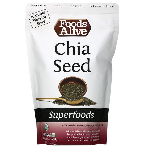 Foods Alive, Superfoods, Organic Chia Seed, 16 oz (454 g)