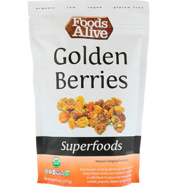 Foods Alive, Superfoods, Golden Berries, 8 oz (227 g) iHerb