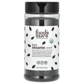 Foods Alive, 有机黑芝麻籽摇瓶，8 盎司（227 克）