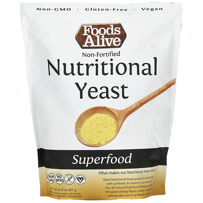 Foods Alive Superfood, Non-Fortified Nutritional Yeast, 32 oz (907 g)