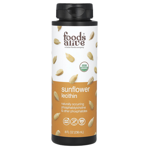 Foods Alive Organic Sunflower Lecithin Liquid, 8 fl oz (236 ml)