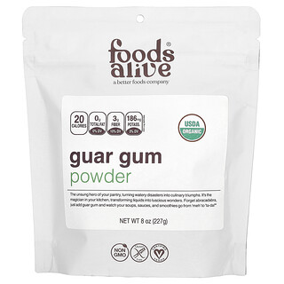 Foods Alive, Goma guar en polvo, 227 g (8 oz)