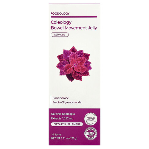 Foodology Coleology Bowel Movement Jelly, 10 Sticks, 25 g Each