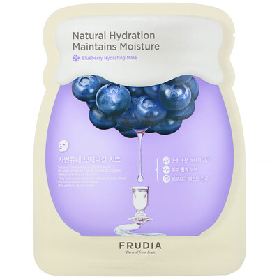 Frudia Natural Hydration Maintains Moisture, Blueberry Hydrating Mask, 5 Sheets, 0.91 oz (27 ml) Each