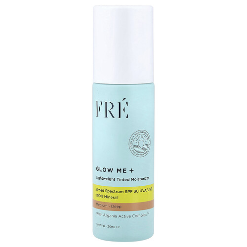 Fre, Glow Me+, Lightweight Tinted Moisturizer, SPF 30, Medium-Deep, 1.69 fl oz (50 ml)