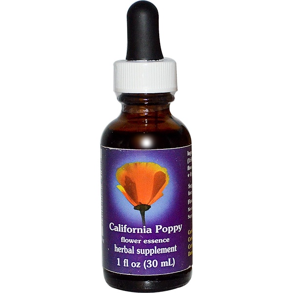 Flower Essence Services, California Poppy, Flower Essence, 1 fl oz (30