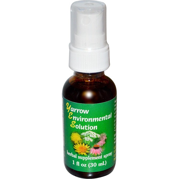 Flower Essence Services, Yarrow Environmental Solution Spray, 1 fl oz