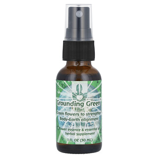 Flower Essence Services, Цветна есенция и етерично масло, Grounding Green, 1 течна унция (30 ml)