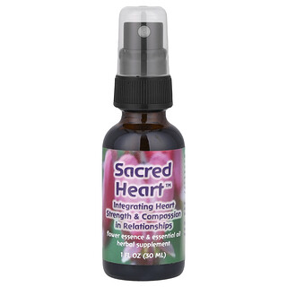 Flower Essence Services, Sacred Heart™, Цветна есенция и етерично масло, 1 течна унция (30 ml)
