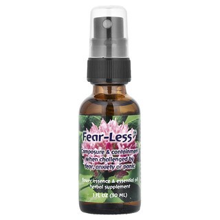 Flower Essence Services, Fear-Less, Цветна есенция и етерично масло, 1 течна унция (30 ml)