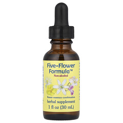 Five-Flower Formula, комбінована квіткова есенція, без спирту, 30 мл (1 рідк. унція)