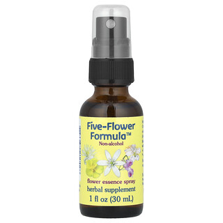 Flower Essence Services, Formule met™ vijf bloemen, Flower Essence Spray, niet-alcoholisch, 1 fl oz (30 ml)