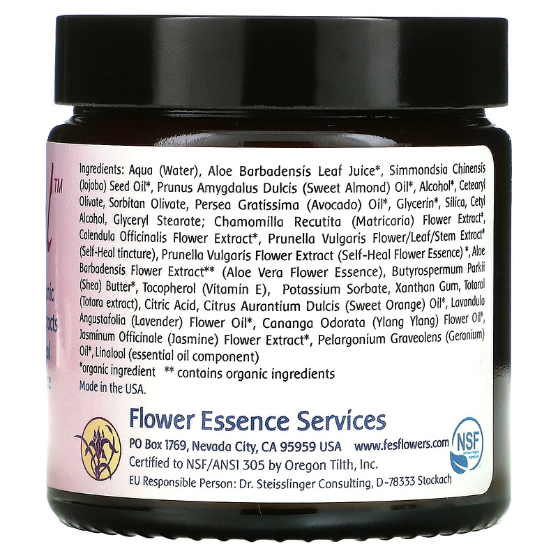 Flower Essence Services, Self Heal Skin Cream, 4 fl oz (118 ml)