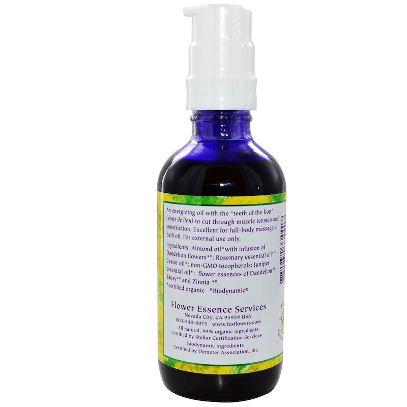 Flower Essence Services, Dandelion Dynamo, Herbal Flower Oil, 4 fl oz