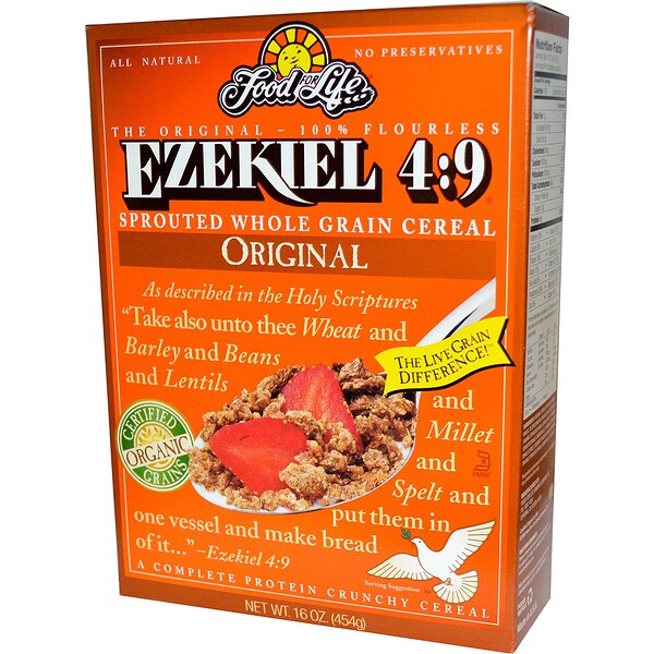 Food For Life, Ezekiel 4:9, проросшие цельнозерновые хлебные злаки, 16 унций (454 г)