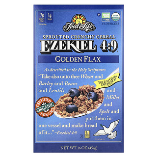 Food For Life, Ezekiel 4:9® Cereale crocante încolțite, in auriu, 16 oz (454 g)