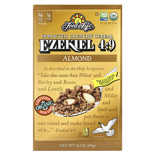 Food For Life, エゼキエル 4:9, 発芽全粒穀物シリアル, アーモンド, 16オンス (454 g)